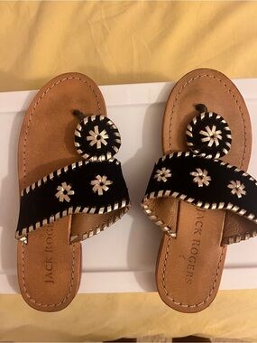 Jack Rogers Girls Tan and Gold Sandal